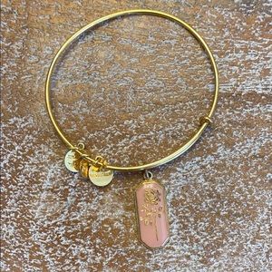 Alex and Ani Bangle with Rose Charm